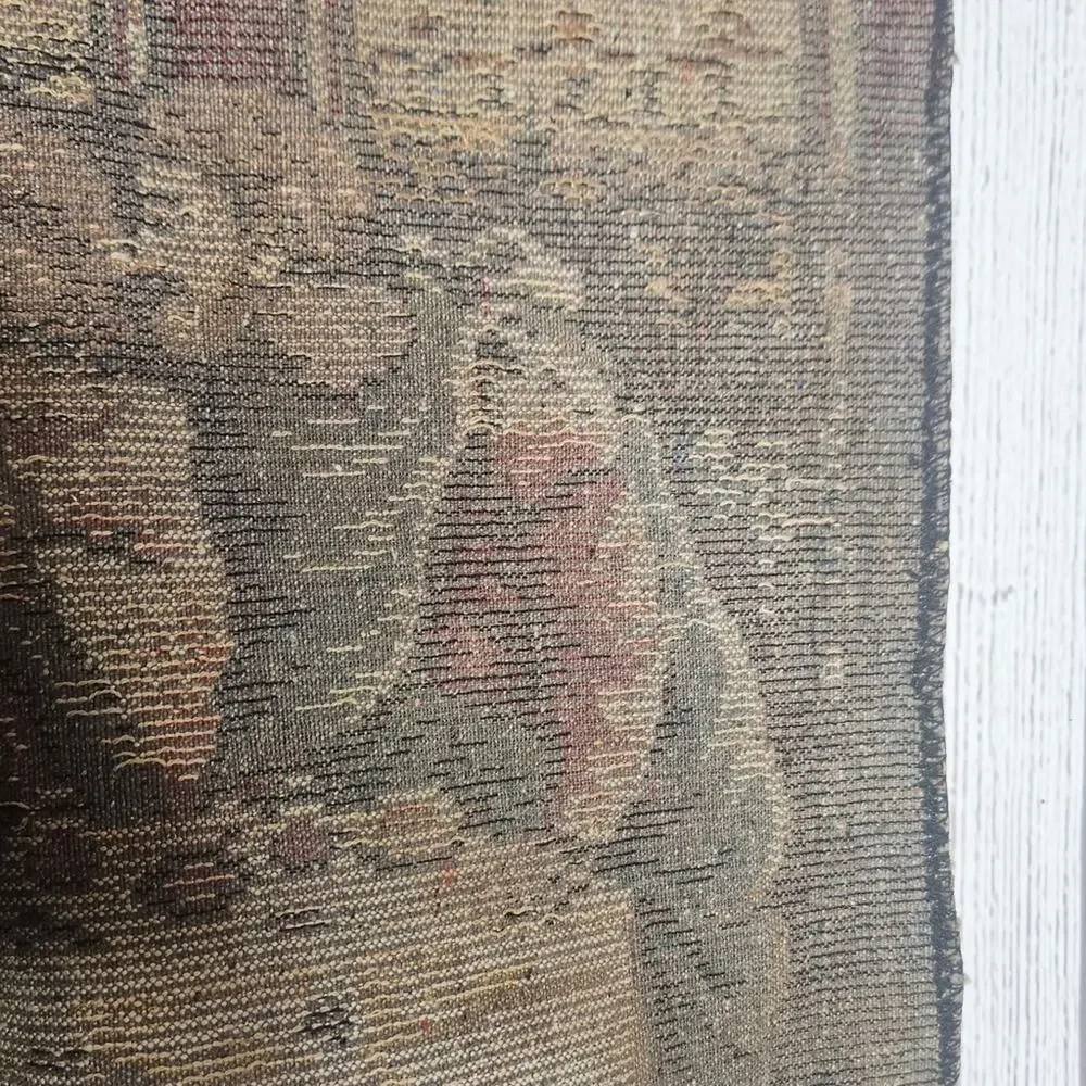 VTG Velvet Tapestry Leonardo DaVinci The Last Supper Wall Hanging, 37.5x19